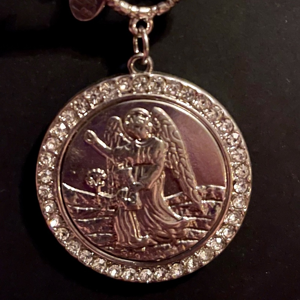 Brighton Serenity Angel Toggle Necklace Silver